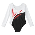 thumbnail image 4 of Alvivi Gymnastics Leotards for Girls Shiny Rhinestone One Piece Ballet Dance Unitard Dancewear White 14, 4 of 7