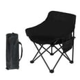 thumbnail image 1 of Silla plegable para acampar Cola de tela Oxford de Metal para playa Negro, 1 of 8