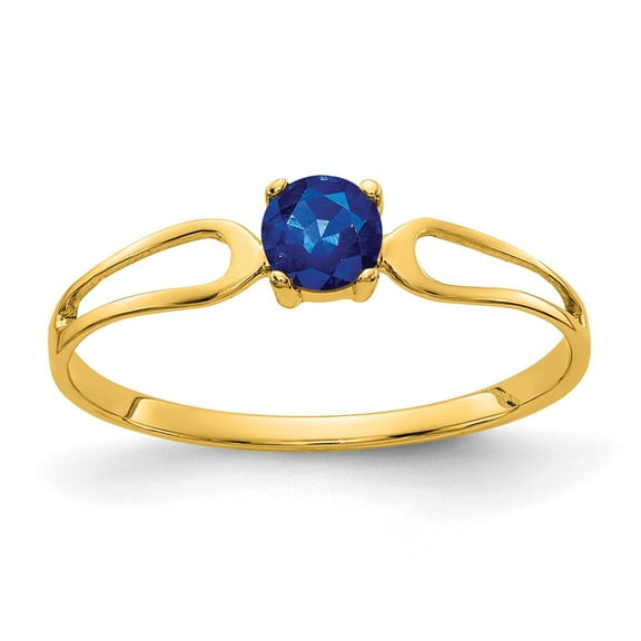 Primal Gold 14 Karat Yellow Gold 4mm Sapphire Ring