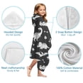 thumbnail image 7 of Dinosaur Silhouette Pattern Hooded Bath Towel，60"x35" for Ages 3 To 12 Kids, Quick Dry Lightweight Soft Microfiber Hood Beach Towel Cover Up for Kids, 7 of 7