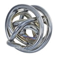 thumbnail image 6 of 5", 4", 4"W Dark Gray Glass Handmade Iridescent Knotted Ball Abstract Sculpture, by DecMode (3 Count), 6 of 13