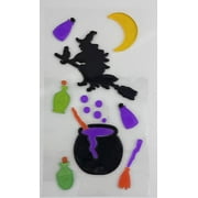 Witch Gel Clings, Multicolor. 5.5" x 12", Halloween by Way To Celebrate