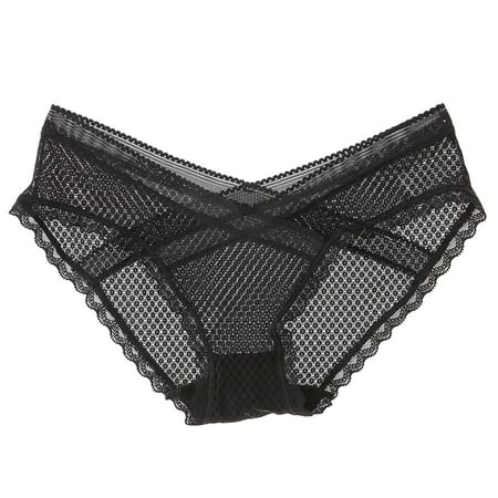 

Womens Lingerie Boxer Briefs Underwear Underwear Women Cutut Lace Panties Hollow Out Underpants Perspective Lace Panties Black L