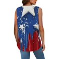 thumbnail image 5 of HEILAU 4th of July Tank Tops for Women Vest Ruffled Square Neck Printed Shirt 2025 Summer Casual Loose Sleeveless Cute T Shirt Independence Day Shirts, 5 of 8