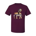 thumbnail image 2 of Wild Bobby, Cute Colorful Elephant Squirrel Mosaic, Animal Lover, Men Graphic Tee, Maroon, 3X-Large, 2 of 4