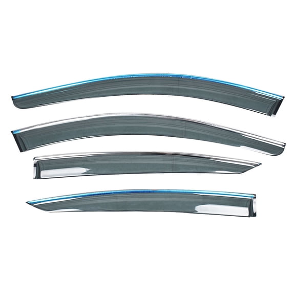Genrics 4PCS Side Window Vent Visor Rain Guard Deflector with Chrome Trim Replacement for 2009-2014