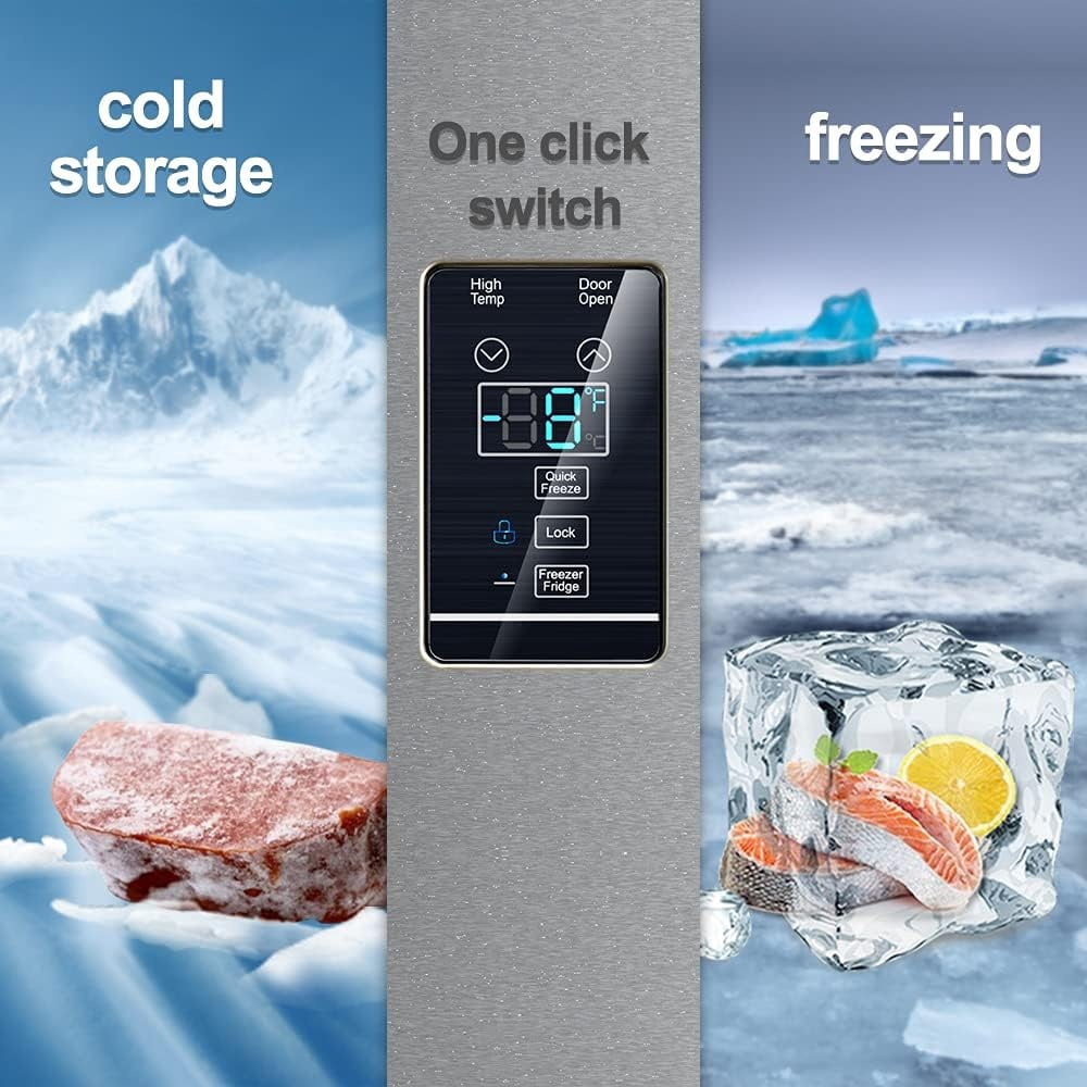 Techomey 21 Cu Ft Single Door Upright Freezer/Refrigerator LED Display Frost Free
