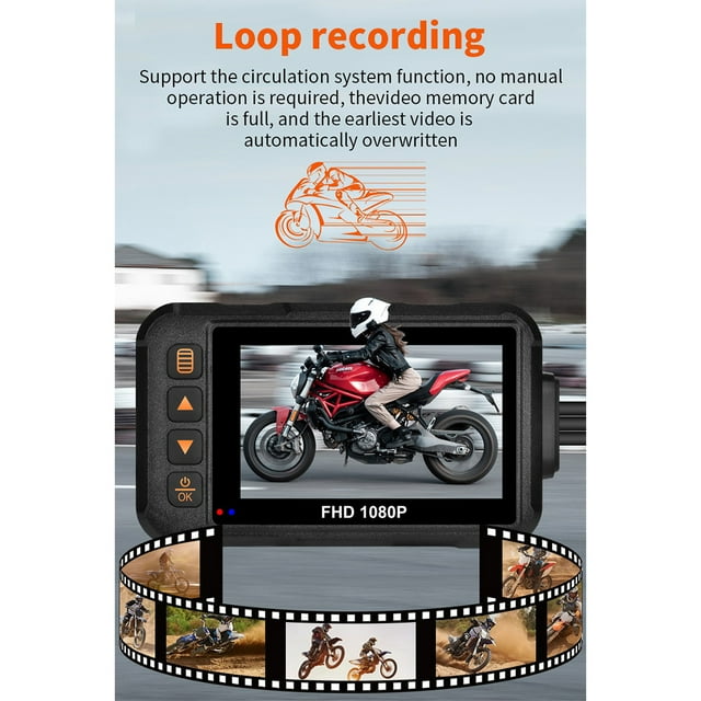 3 Inch Universal Motorcycle Driving High Resolution Recorder Scooter Cycling Recording Waterproof DVR Camera Motorcycles Accessories