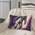 thumbnail image 5 of Naloa Astronaut Floating purple Space Pillowcase, Throw Pillowcase, Wrinkle-Free, Stain-Resistant with Hidden Zipper for Bedroom Sofa-14"x20", 5 of 6