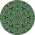 thumbnail image 1 of Ahgly Company Indoor Round Patterned Night Black Area Rugs, 4' Round, 1 of 6