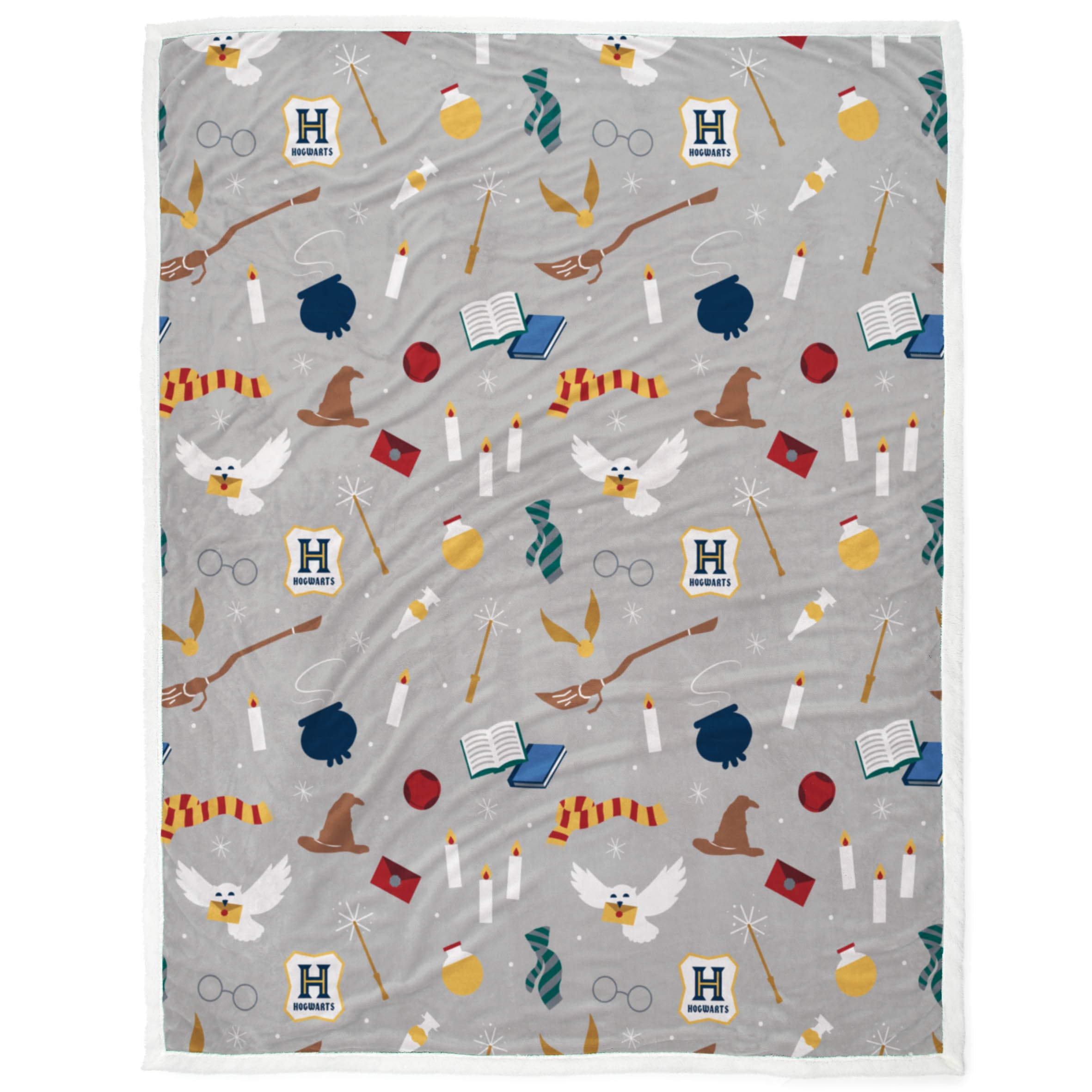 Harry Potter Couverture avec Dos en Polaire Sherpa 127 cm x 178 cm