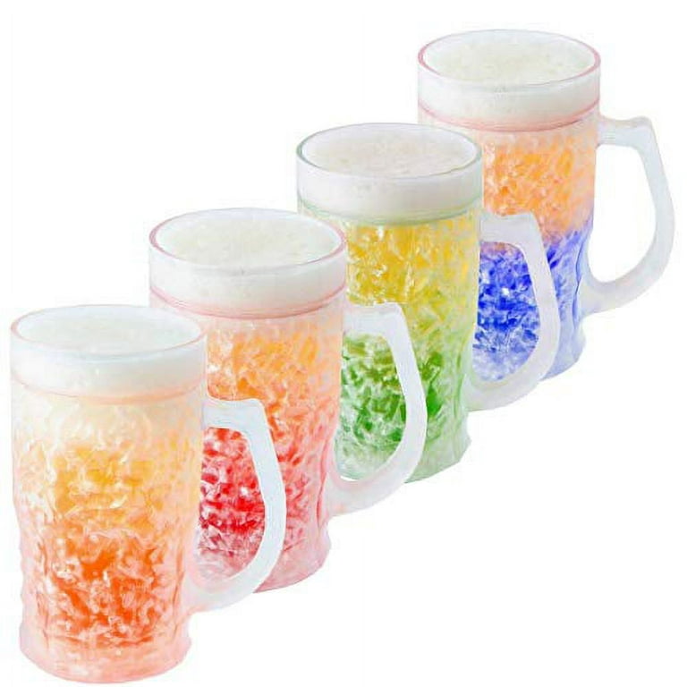 Lily's Home Freezer Beer Mugs, Double Wall, Insulated with Liquid Gel  Plastic Pint Freezable Glasses…See more Lily's Home Freezer Beer Mugs,  Double