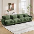 thumbnail image 3 of FFH 131.5" Oversized Modular Sectional Couch, 4 Seat Chenille Cloud Sofa for Living Room, Green, 3 of 13