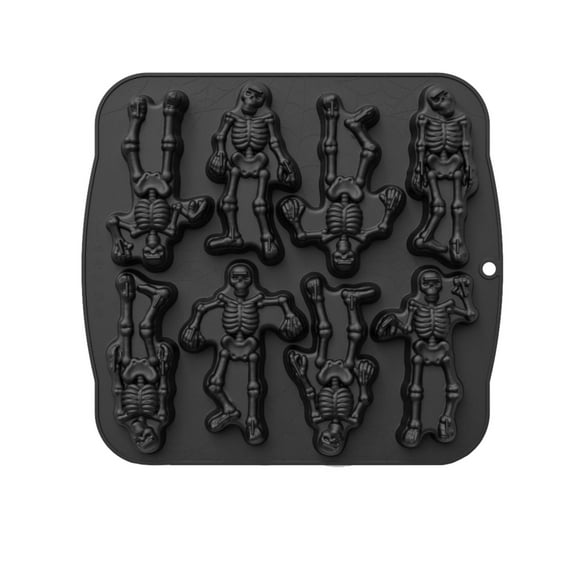 THLKIF Halloween Silicone Skeleton 8 Cavity Chocolate Baking DIY Cake Halloween Silicone for Baking Candy Dessert for DIY Cake Baking Decoration Supplies Handmade Gift