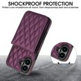 thumbnail image 6 of Wallet Case Compatible for iPhone 16, Women PU Leather Detachable Crossbody Phone Case with RFID Blocking Card Holder Adjustable Shoulder Strap Shockproof Kickstand Phone Wallet, Darkpurple, 6 of 8