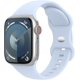 thumbnail image 1 of Sport Band Compatible with Apple Watch 38mm 40mm 41mm 42mm 44mm 45mm 49mm Women, Silicone Band for iWatch Series Ultra 9 8 7 6 5 4 3 2 1 SE Light Blue, 1 of 4