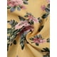 thumbnail image 5 of Vestido de camisa floral con cinturón y botones de solapa para mujer Allegra K S amarillo, 5 of 6