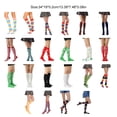 thumbnail image 3 of Sonducket 1 par de calcetines a rayas hasta la rodilla con corazón cálido, medias de moda fáciles de combinar para disfraz de fiesta, rayas rojas y Type3 NO3 Sonducket AP008902-07, 3 of 6