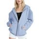 thumbnail image 3 of Conjuntos de trabajo para mujer,Sudadera con capucha de polar para mujer, jersey de manga larga con cremallera y bolsillo, tejido de poliéster suave, ropa informal para el hogar, sopatenor, 3 of 8
