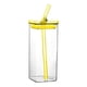 thumbnail image 1 of Vaso De Cristal Con Pajita Térmica 400 Ml Vaso Para Bebidas Frías Vaso Para Zumo Con Tapa Vaso Para Leche Textura De Cristal Adecuado Para Bebidas Taza De Café, 1 of 7