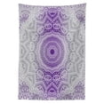 thumbnail image 3 of Ambesonne Grey and Purple Tablecloth Rectangular Table Cover, Mandala Hippie, 60"x90", Violet, 3 of 4