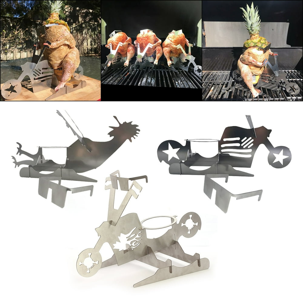 CABINA HOME Beer Can Chicken Holder for Grill, Motorcycle BBQ Chicken