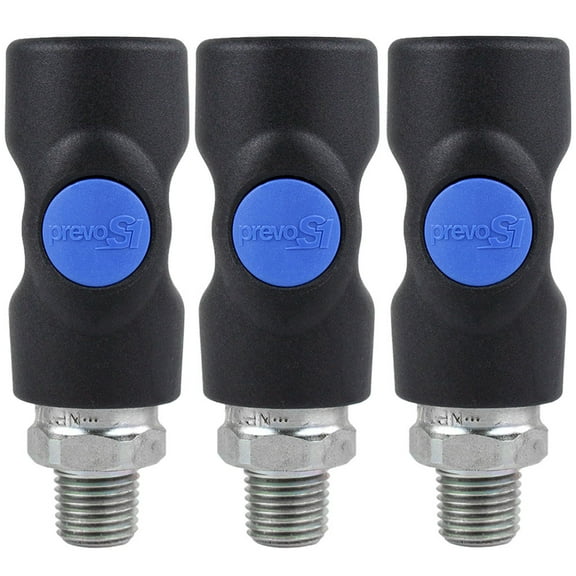3 Pack Prevost Safety Air Plug Coupler 1/4" MNPT Prevo S1 ISI 061251