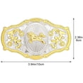 thumbnail image 3 of Western Belt Buckle, Horse Head Cowboy Belt Buckle, Vintage Metal Belt Buckle Replacement Rodeo Buckles for Men & Women, 3 of 7