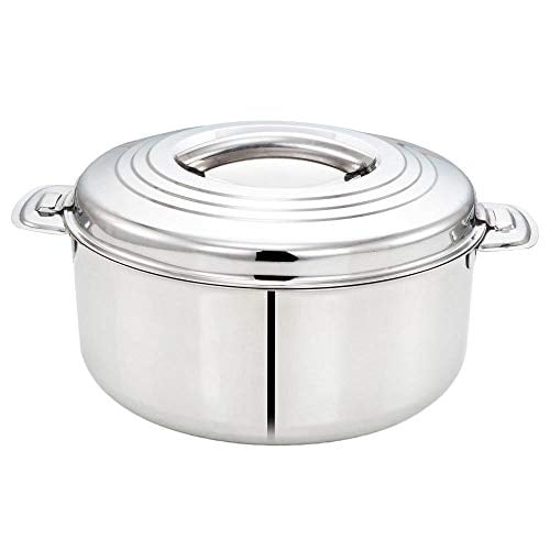 Tabakh TSS-7.5L 7.5-Liter Stainless Steel Casserole Hot-Pot Food Warmer & Serving Bowl, 7500ml, Silver