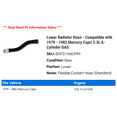 thumbnail image 2 of Lower Radiator Hose - Compatible with 1979 - 1982 Mercury Capri 3.3L 6-Cylinder GAS 1980 1981, 2 of 2
