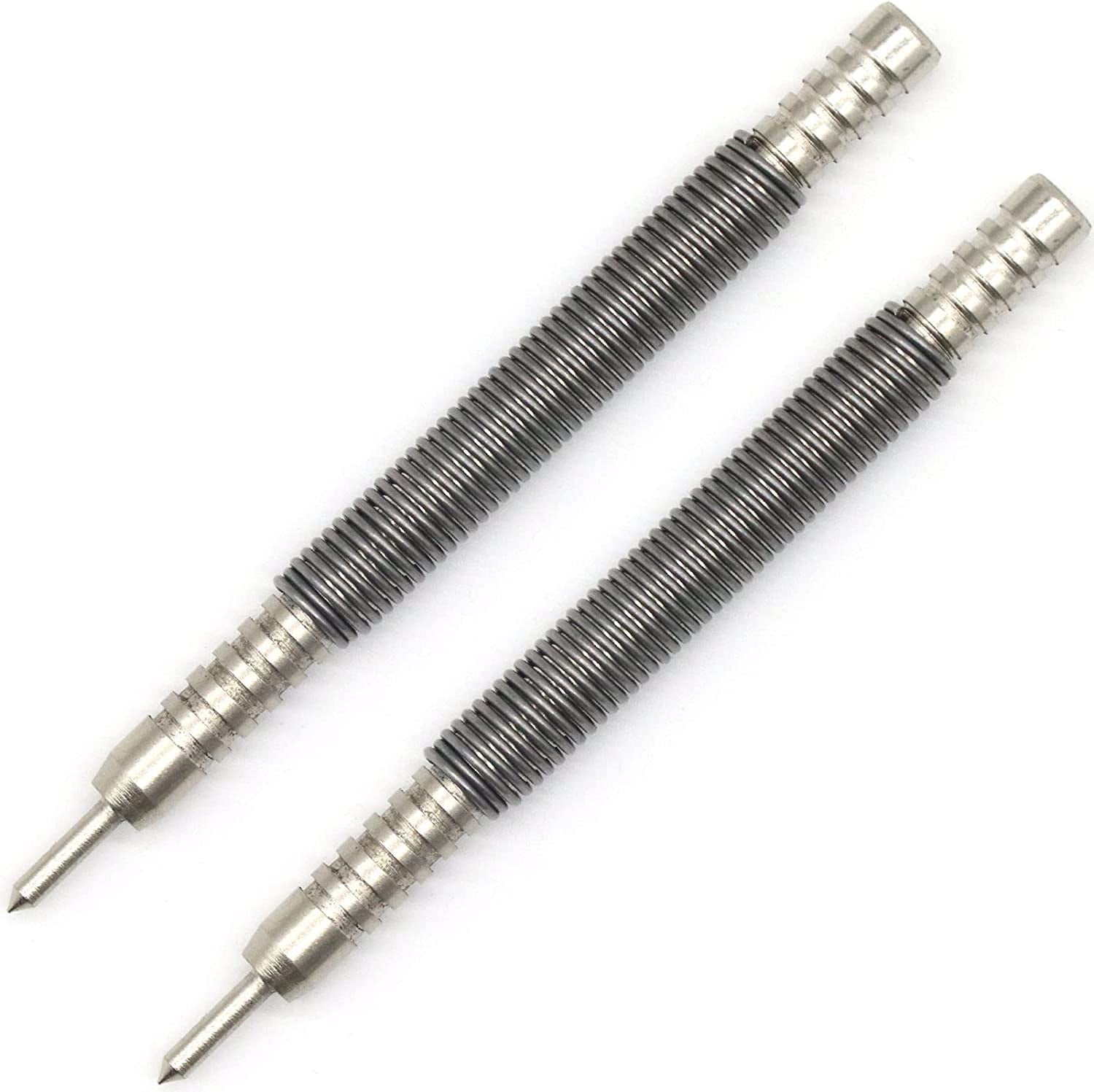 2-Piece Spring Loaded Center Punch Hammerless Single Ended Centering