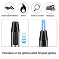 thumbnail image 3 of Butane Torch Lighters, 4.25-inch Refillable Pen Lighter Adjustable Jet Blue Flame Butane Lighter for Grill BBQ Camping (Gas Not Included), 3 of 9