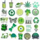 thumbnail image 3 of Colorful Aesthetic Stickers for Girls Waterproof Cute Stickers 50-Pack Water Bottle Laptop Phone Stickers for Teens (Green), 3 of 4