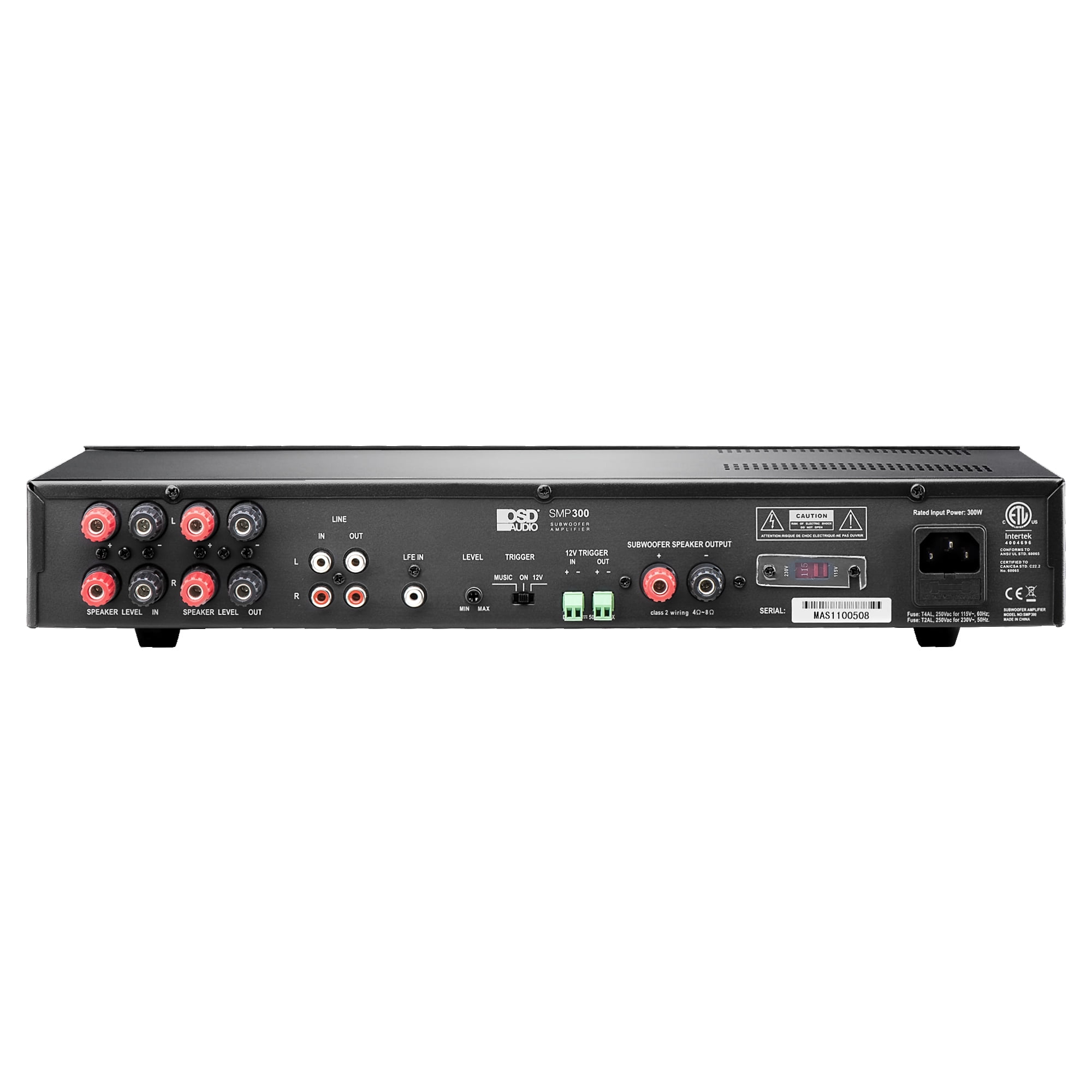 OSD Audio SMP300 500W Mono Class D Subwoofer Amplifier, Auto Sensing, 4 -8 Ohm ETL and CE Certified