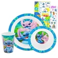 thumbnail image 1 of Juego de vajilla Disney Stitch para niños con plato, cuenco y taza, 1 of 6
