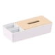 thumbnail image 4 of Caja de pañuelos en miniatura para casa de muñecas, decoración moderna de metal rectangular para baño, sala de estar, modelo de soporte de pañuelos Blanco, 4 of 8