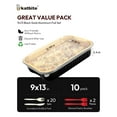 thumbnail image 5 of Katbite 9x13 Heavy-Duty Black Gold Foil Pans with Lids (10 Pack), Double Thick, 9.5 lb Capacity, 5 of 7