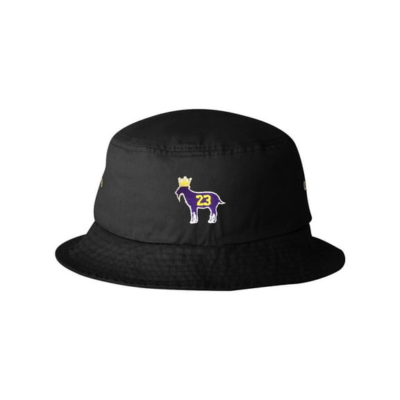 Adult Goat James G.O.A.T. King Embroidered Bucket Cap Dad Hat
