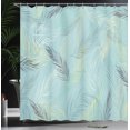 thumbnail image 3 of Ambesonne Green Leaves Shower Curtain, Soft Cold Branches, 69"Wx84"L, Pale Seafoam, 3 of 4