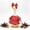 A, variant on Porch Goose Christmas Dress Set, Cloth Red Outfit with Reindeer Antlers, Soft Fabric Easy On-off Design, for 23in Yard Statue Front Door Holiday Decor