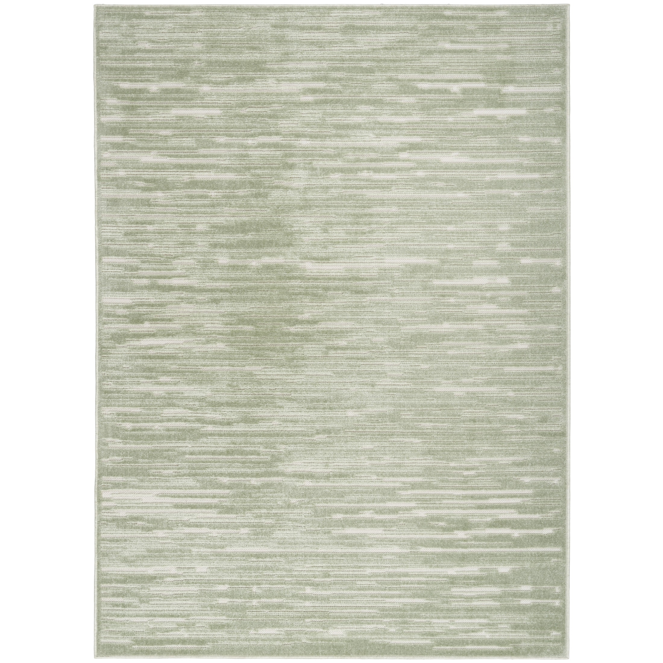 Nourison Care Free 5'3" x 7' Green Modern Indoor Rug