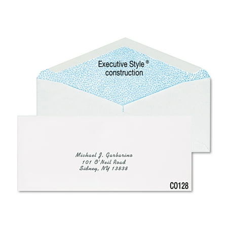 Columbian Gummed Seal Security Tint Business Envelope,#10, White,500/Box -QUACO128
