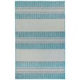 thumbnail image 1 of Trans-Ocean Imports CRE69843504 6 ft. 6 in. x 9 ft. 4 in. Liora Manne Carmel Stripe Indoor & Outdoor Rug Wilton Woven Rectangular Rug - Aqua, 1 of 1