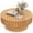 Natural, variant on LIVIZA Modern Round Coffee Table with Storage, Wooden Drum Center Tables with Hidden Compartment,Walnut