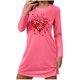 thumbnail image 3 of TaTaai Fashion Women's Valentine's Day Printed Nightgown, Short-Sleeve Round Neck Loose Dress, Airy Fabric for Summer Spring Daily Casual Occasions Gift, 3 of 5