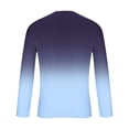 thumbnail image 4 of Cmfcve Plus Size Gradient Shirt for Men Casual Long Sleeve Athletic T-Shirt Crew Neck Lightweight Fall Pullover Tops, 4 of 5