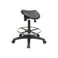 thumbnail image 3 of Office Star Backless Office Stool with Saddle Seat and Angle Adjustment, Black, 25 to 35-Inch Adjustable Height, 3 of 4