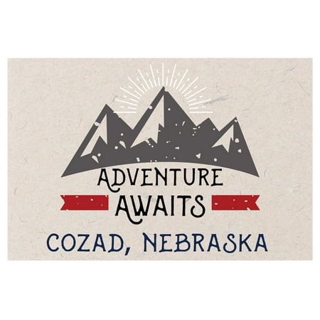 

Cozad Nebraska Souvenir 2x3 Inch Fridge Magnet Adventure Awaits Design