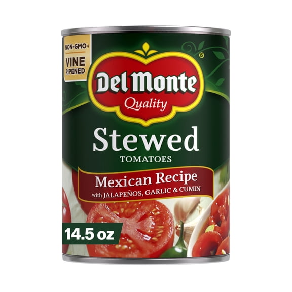 Del Monte Stewed Mexican Recipe w/Jalapenos Garlic & Cumin Tomatoes, 14.5 oz