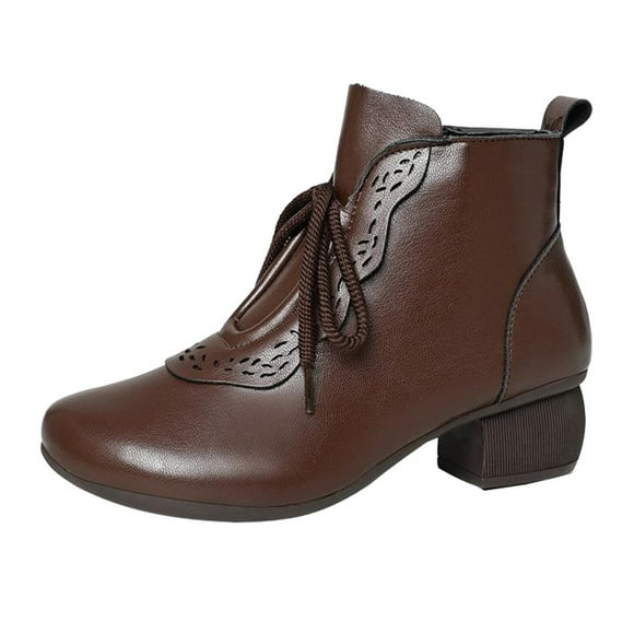 B91xZ Combat Boots Classic Ultra Mini Platform Fashion Boot,Coffee 6.5